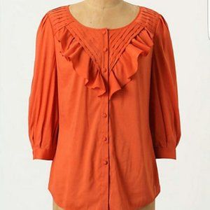 Anthropologie | Maeve Rust Button Down Blouse